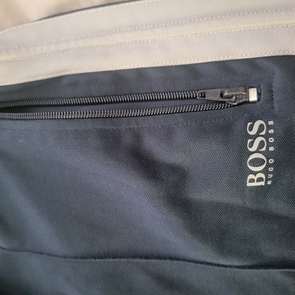 Hugo Boss Interlock Jersey Drawstring Joggers L Blue w Gray Stripe L - Picture 11 of 11